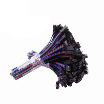 Wholesale SM4 Pin Four Core Aircraft Head Male Busbar RGB 4Pin Connectors 15/30CM