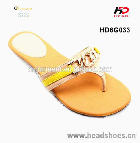 Good quality PU slippers for young ladies 2016