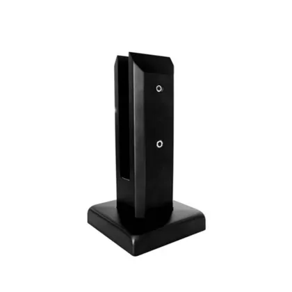 Frameless balcony floor vertical glass clip socket