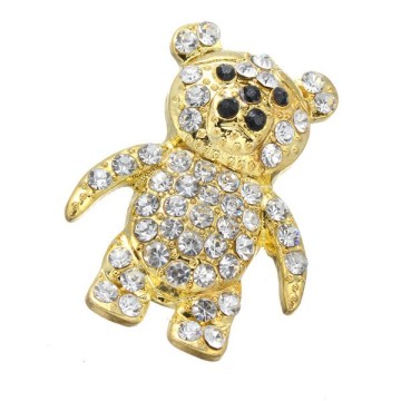 Cute Lovely Full of Crystal Bear Pendant Necklace Gift Jewelry accessorie