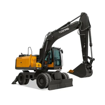 Chinese Brand Compact Construction Earth-Moving Machinery: 15000kg Large Wheel Excavator for Sale