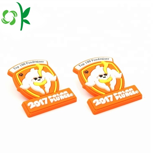 Custom Fashion Trend Button Badge Orange Soft Etikett