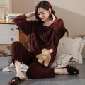 women's autumn and winter plush thick pajamas