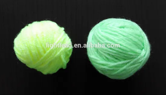 knitting acrylic yarn excited by UV lightlead for clothing