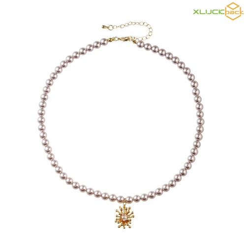High Quality Pearl Bead Sun Necklace for Ladies