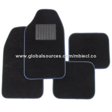 Anti-slip Base Car Mats, Made of 400g Velour + PVC Backing Materials