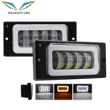 Hearxin 6 Inch White/Yellow Angel Eyes Fog Lamp 40W LED DRL for Lada & Kamaz
