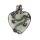 Green Aventurine Heart Antique Silver Dragon Gemstone Pendant (32x42mm) Necklace 45cm Black Cord