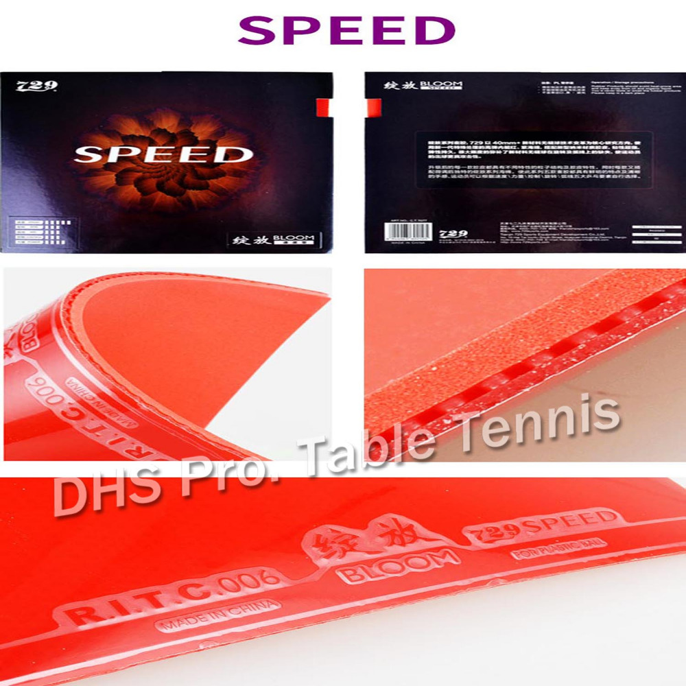 2018 NEW 729 BLOOM series table tennis rubber with sponge speed arc power control spin for ping pong paddle