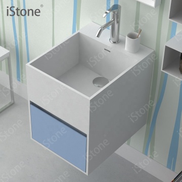 Solid Surface Stone Resin Small Wall Hung Basin WD38423
