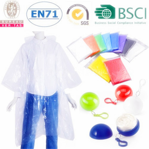 Disposable Adult Plain Color Rain Ponchos