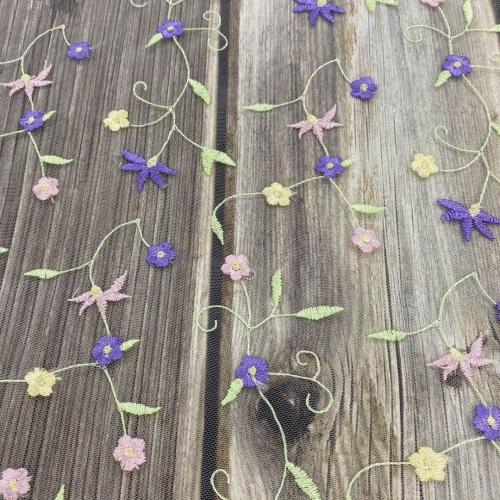 Lifeful Multicolor Flower Broderityg för barnklänning