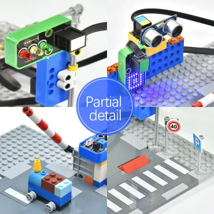 Kidsbits Education Kit Compatible Lego DIY Intelligent Traffic System Kit for Arduino