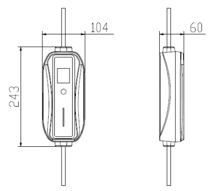 3Phase wallbox ev Stations 8-16A adjustable 11kw charger