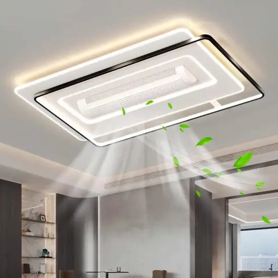 Integrated Living Room Fan Light: Modern, Intelligent, Quiet, Bladeless Design