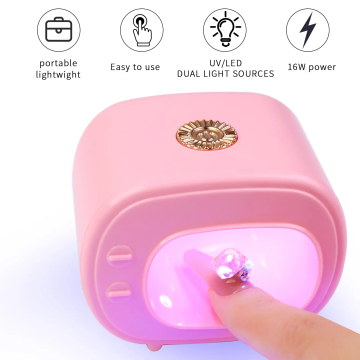 पोर्टेबल मिनी यूवी एलईडी नेल लैंप के लिए DIY मैनीक्योर, जेल पोलिश सुखाने, और USB केबल के साथ यात्रा का उपयोग