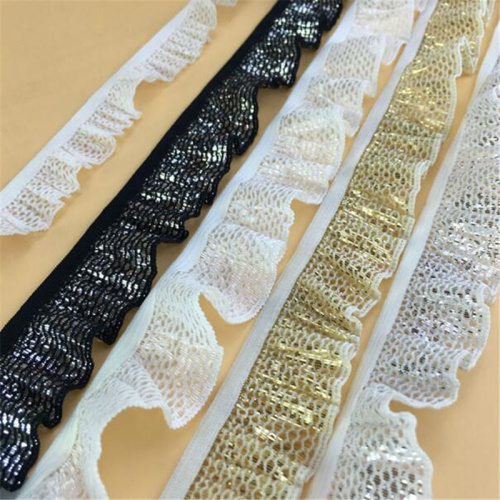 OEM Polyester Ruffle Edged Elastic Trim Band