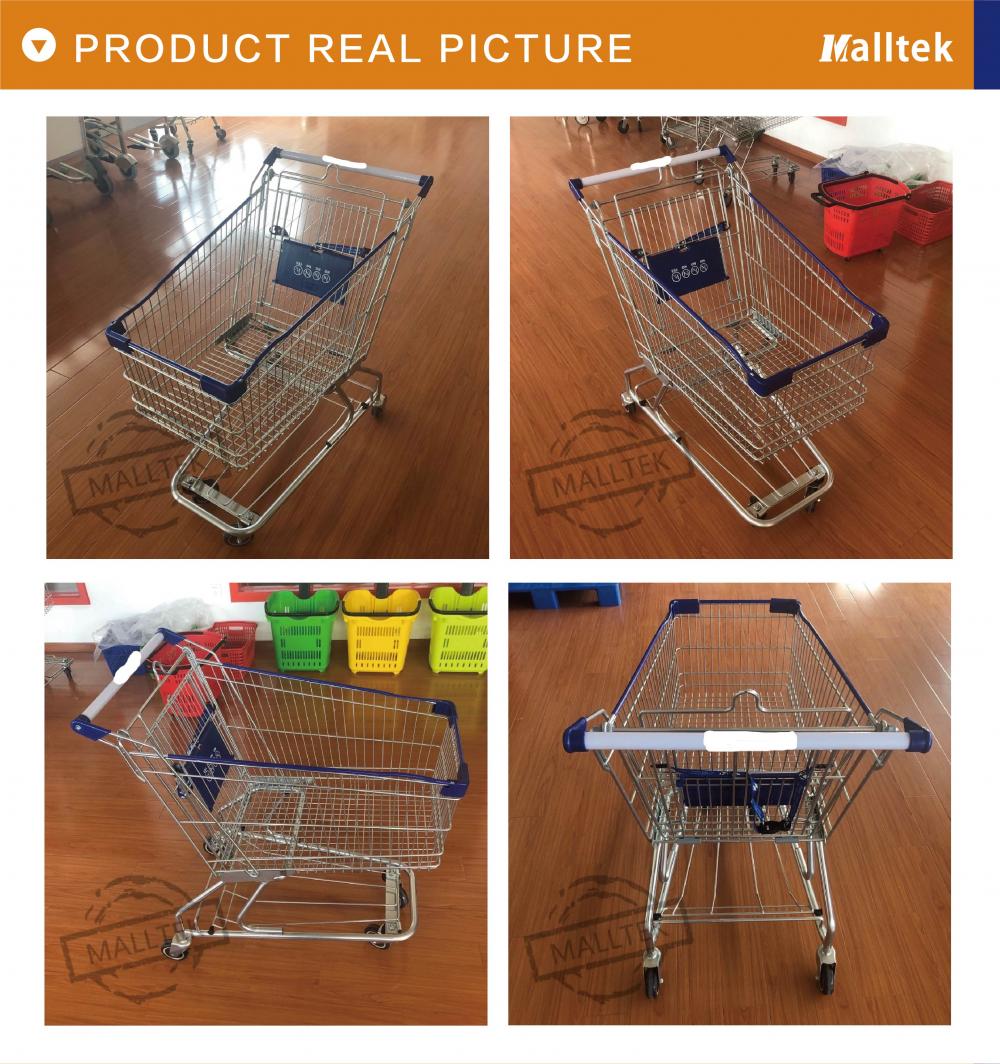 High Quality Galvanized American Metal Shopping Trolley