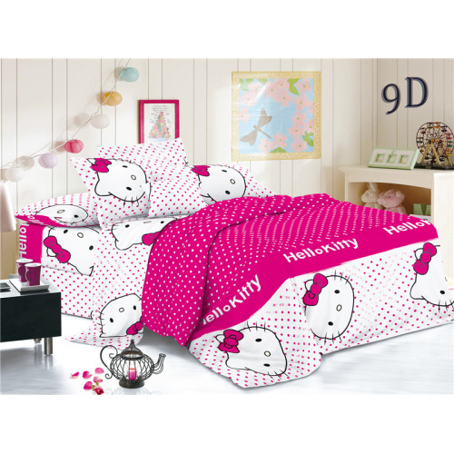 Polyester Voile Printed Children's Cartoon Bedding Sheet