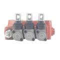 3 spools Spring Return Hydraulic Manual Control Valve