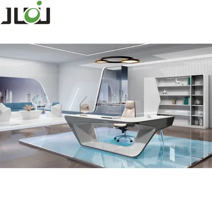 Boss White Office Desk for Efficient Workspace