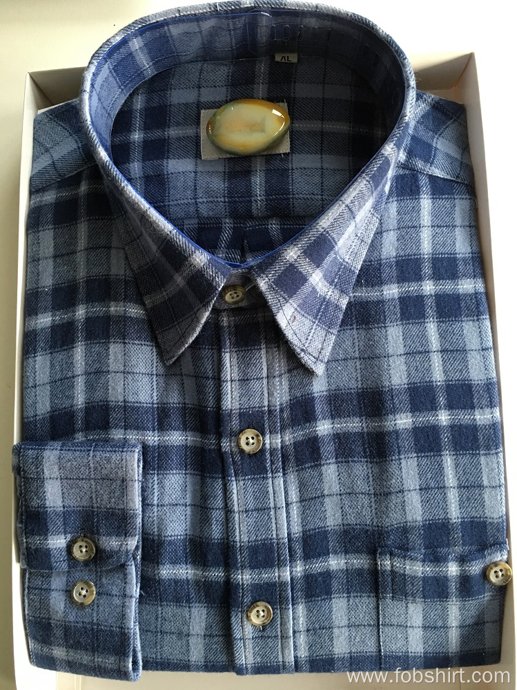 Men Business Flannel Fabric Shirt