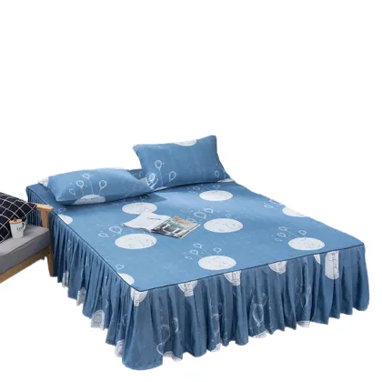 Ruffled Bed skirt Bedcover Printed Fitted Sheet Cover Bedspread Bedroom Bedsheets Home Textile Skirt Full Queen King Bed spread