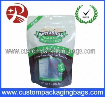 Plastic Ziplock Stand Up Pouches Packaging For Biscuits / Cookies