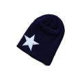 Long Design 100 Acrylic Star Patch Knitted Hat