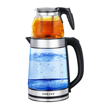 Stainless Steel Electric Water Kettle Tea Set with Gooseneck and Smart Battery Features