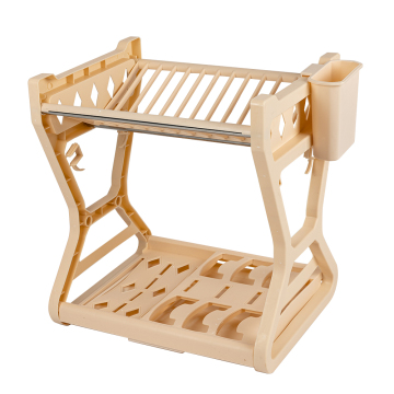 2-Tier Dish Drying Rack with Tray: Collapsible Design and Drainboard Set for Efficient Dish Storage