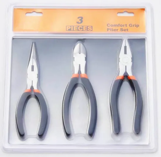 3PCS Combination Pliers Set in Double Blister Card Packing