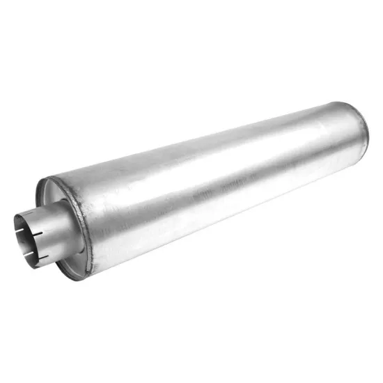 Heavy Duty Aluminized Steel Round Truck Exhaust Muffler" could be simplified to:

"Aluminized Steel Round Truck Exhaust Muffler" 

However, if we need a concise and effective title for a search engine, it might be best to prioritize keywords that users ar