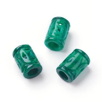 14mm Dyed Column Natural Myanmar Jade Beads from PandaHall: Your Source for Premium Quality Jewelry Materials