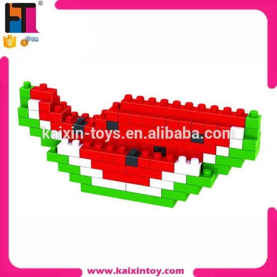 promotional toys gift 90pcs ABS plastic watermelon fruit loz diamond block in China