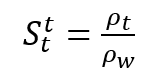 Density and relative density at temperature t