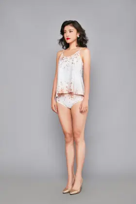 Women's Printed Sleeveless Sling Tank Top Coverup
