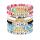 8Pc Assorted Resin Beads Stretch Bracelets Acrylic Resin Beads Tower Tassel Bracelet for Girl Women