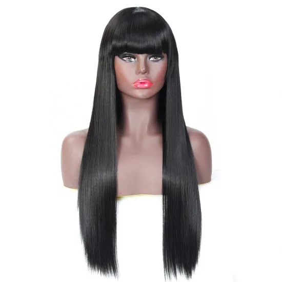 White Color Synthetic Wigs Long Straight Cosplay wig for Women 60/613 Blonde MIddle Part Nature Hair