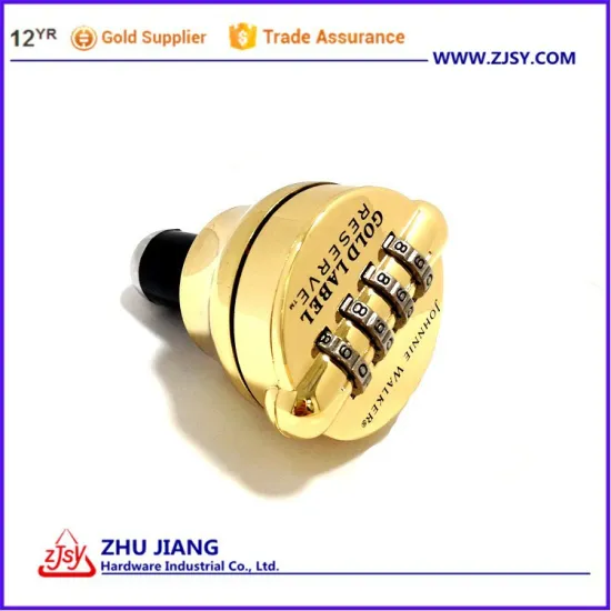 Red Wine Bottle Stopper with Combination Lock