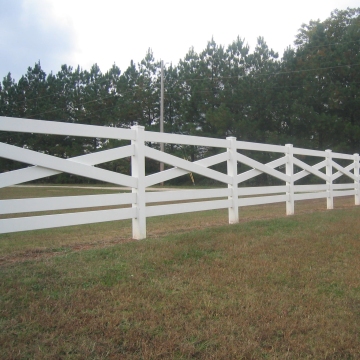 PVC Picket Electric Fence with Solar Caps and Horse Fence Options