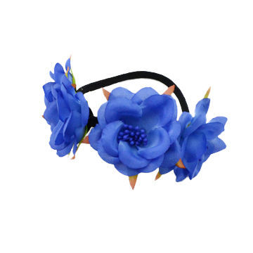 Fashion insider royal blue flowers nonwoven fabric wholesale headbands