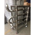 counterflow wort chiller tube in shell heat exchanger