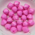 Perles à facettes bicônes acryliques de Lucite 4mm-20mm avec la couleur opaque solide