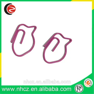 Nestling Pink Bird Shaped Paper Clips