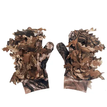 3D Leaf Camo Hunting Gear: Customize Field Gloves for Outdoor
