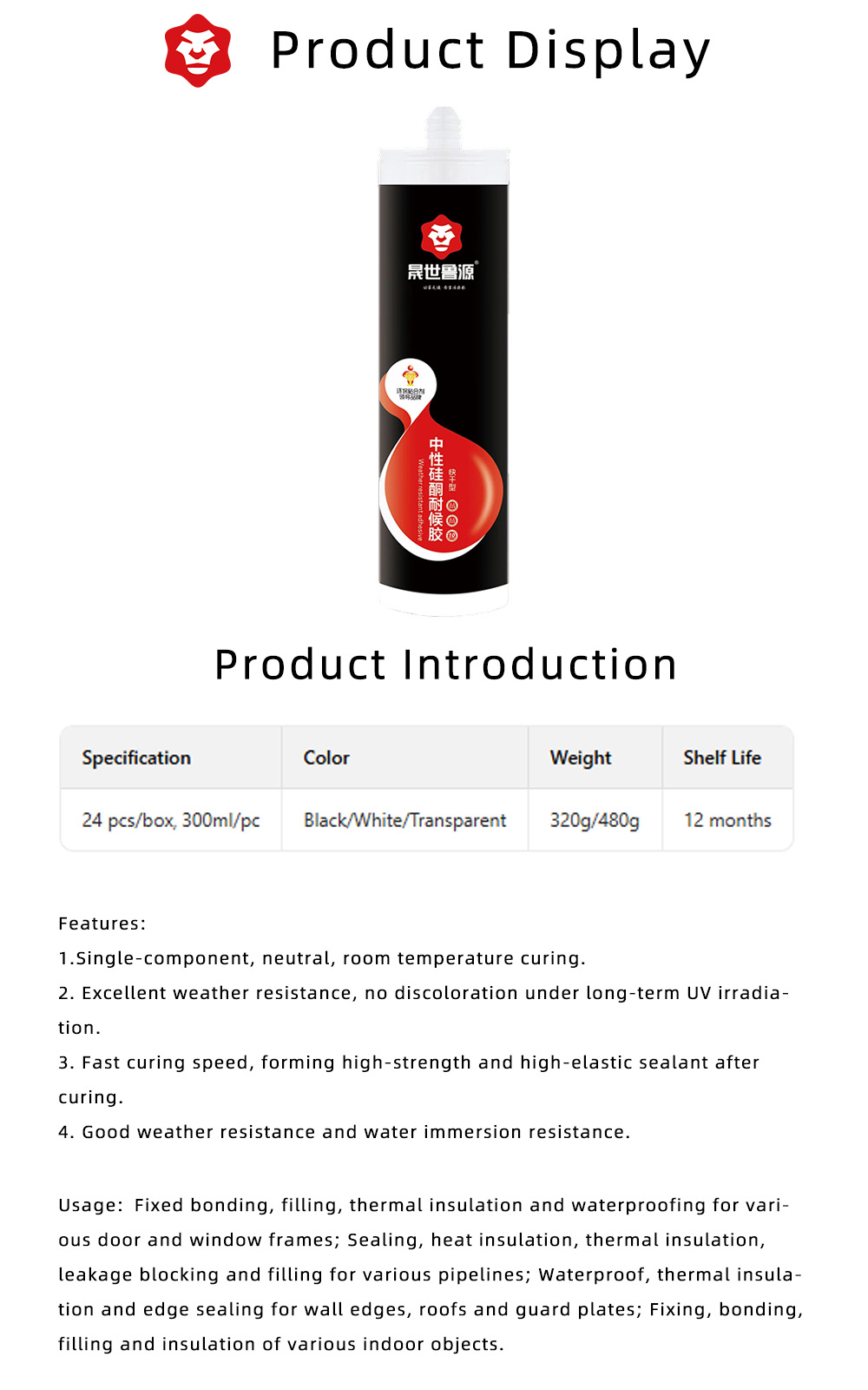 Neutral Silicone Weatherproof Sealant X