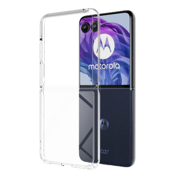 Transparent Hybrid Case for Motorola Razr+ 2024 - Flexible Bumper Protection