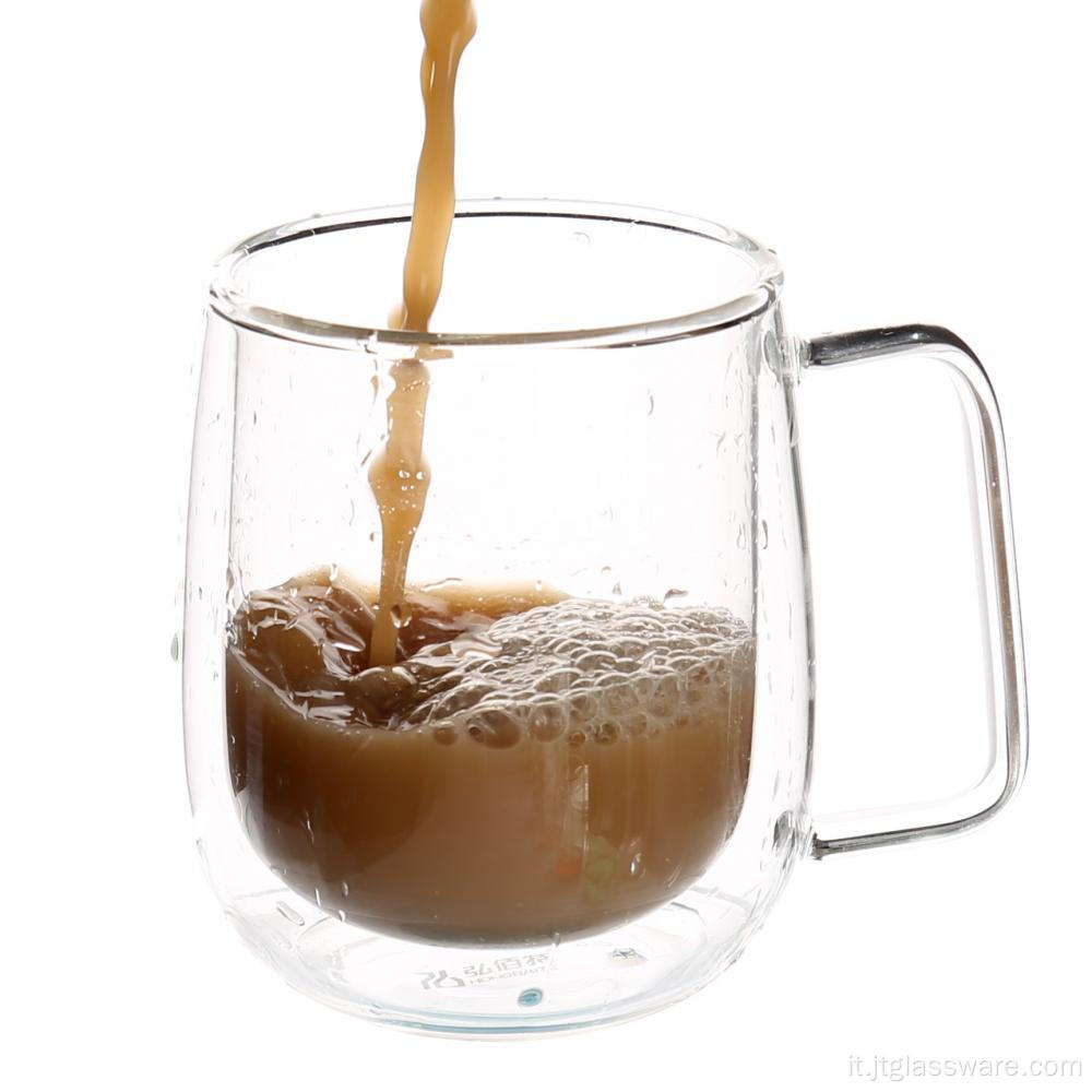 Bicchieri da caffè in vetro trasparente Tazze da caffè