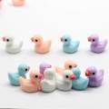 100 pièces Miniature coloré canard canard petit pâturage Statue Figurine Micro artisanat ornement Miniatures bricolage jardin décor